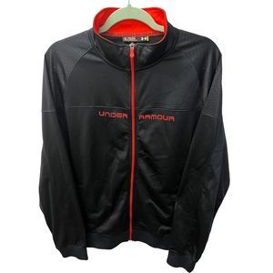 Under armor Zip Up Sports jacket Black and Red 0203